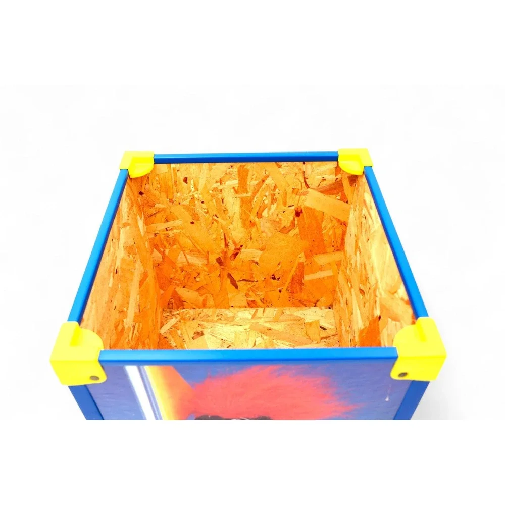 Vtg 1992 Ace Novelty Treasure Trolls Wooden Box Toy‎ Chest Storage Cube 90s